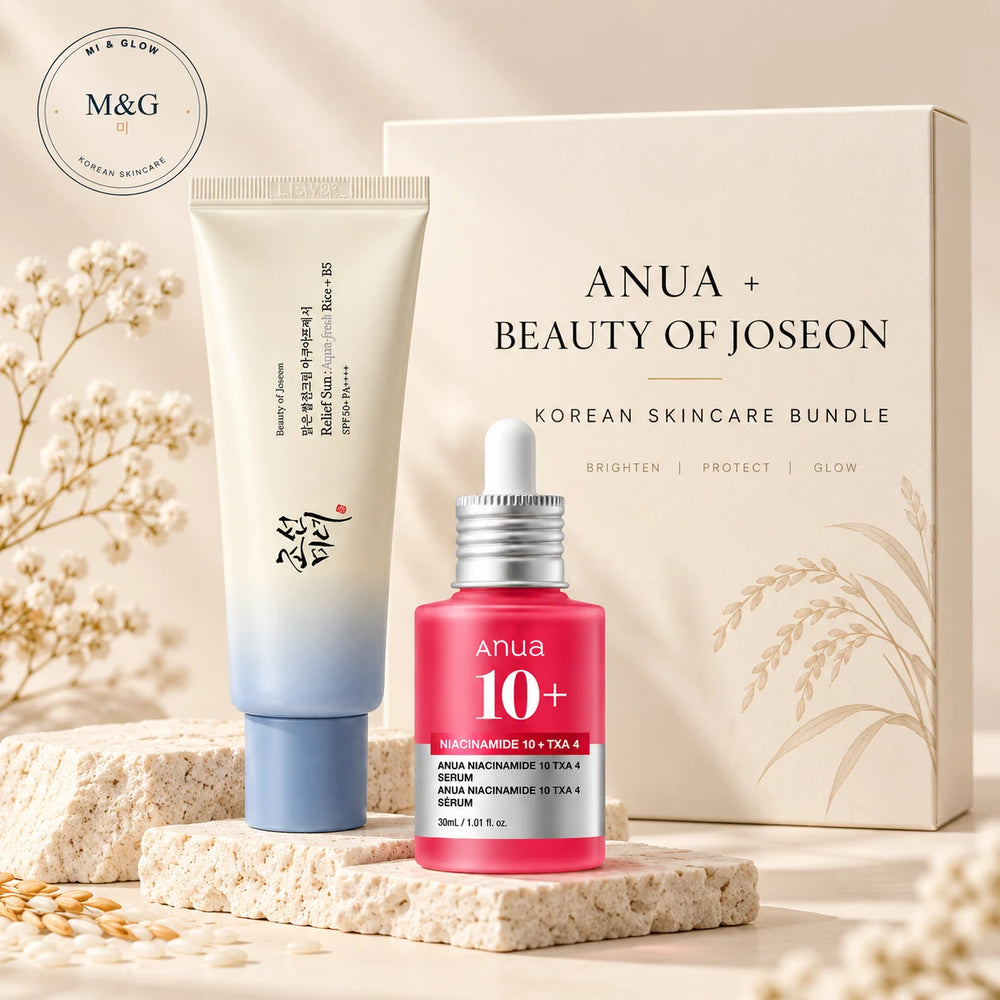Anua Dark Spot & SPF Duo — Niacinamide 10 + TXA Serum & Beauty of Joseon Sunscreen
