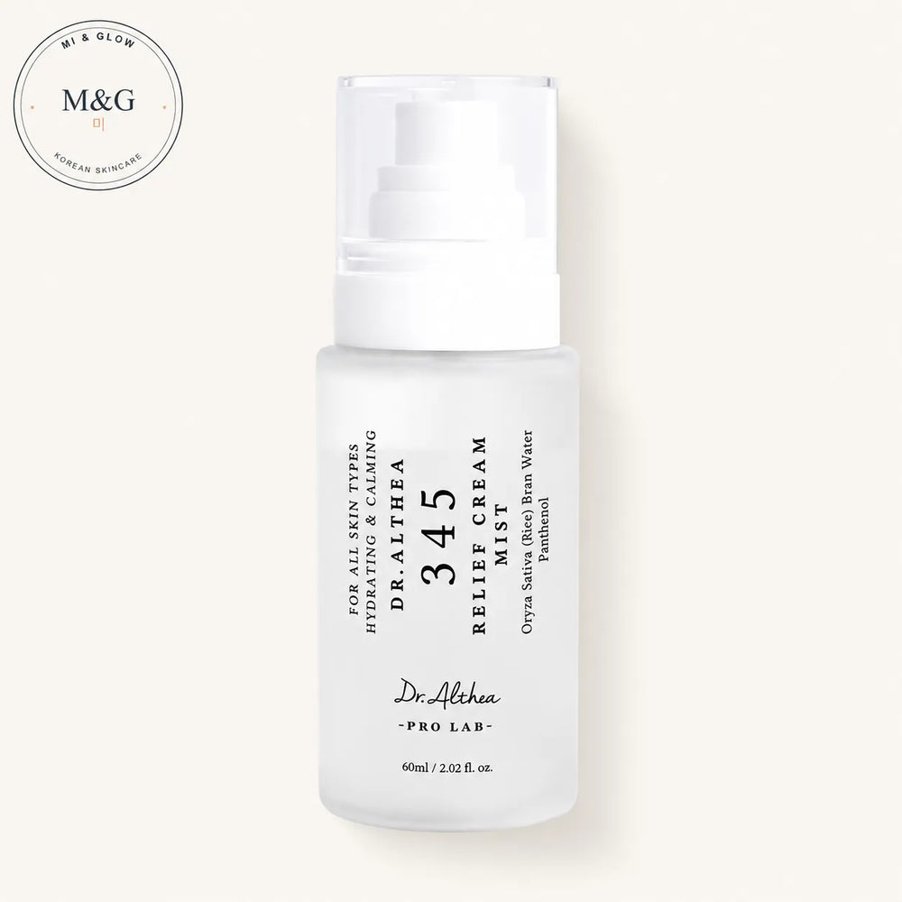 Dr. Althea 345 Relief Cream Mist 60ml — hydrating Korean face mist with rice bran water and panthenol