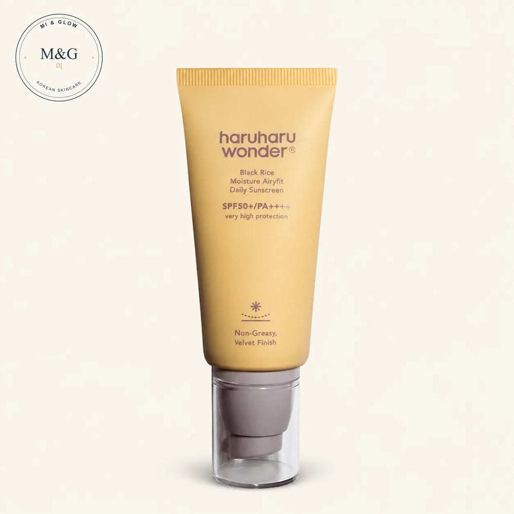 haruharu wonder Black Rice Moisture Airyfit Daily Sunscreen SPF50+ PA++++ 50ml — non-greasy Korean sunscreen
