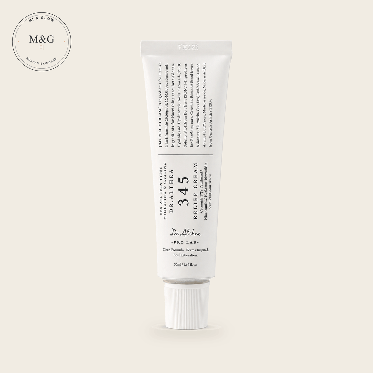 Dr. Althea 345 Relief Cream 50ml — Korean barrier repair cream for compromised, over-exfoliated skin