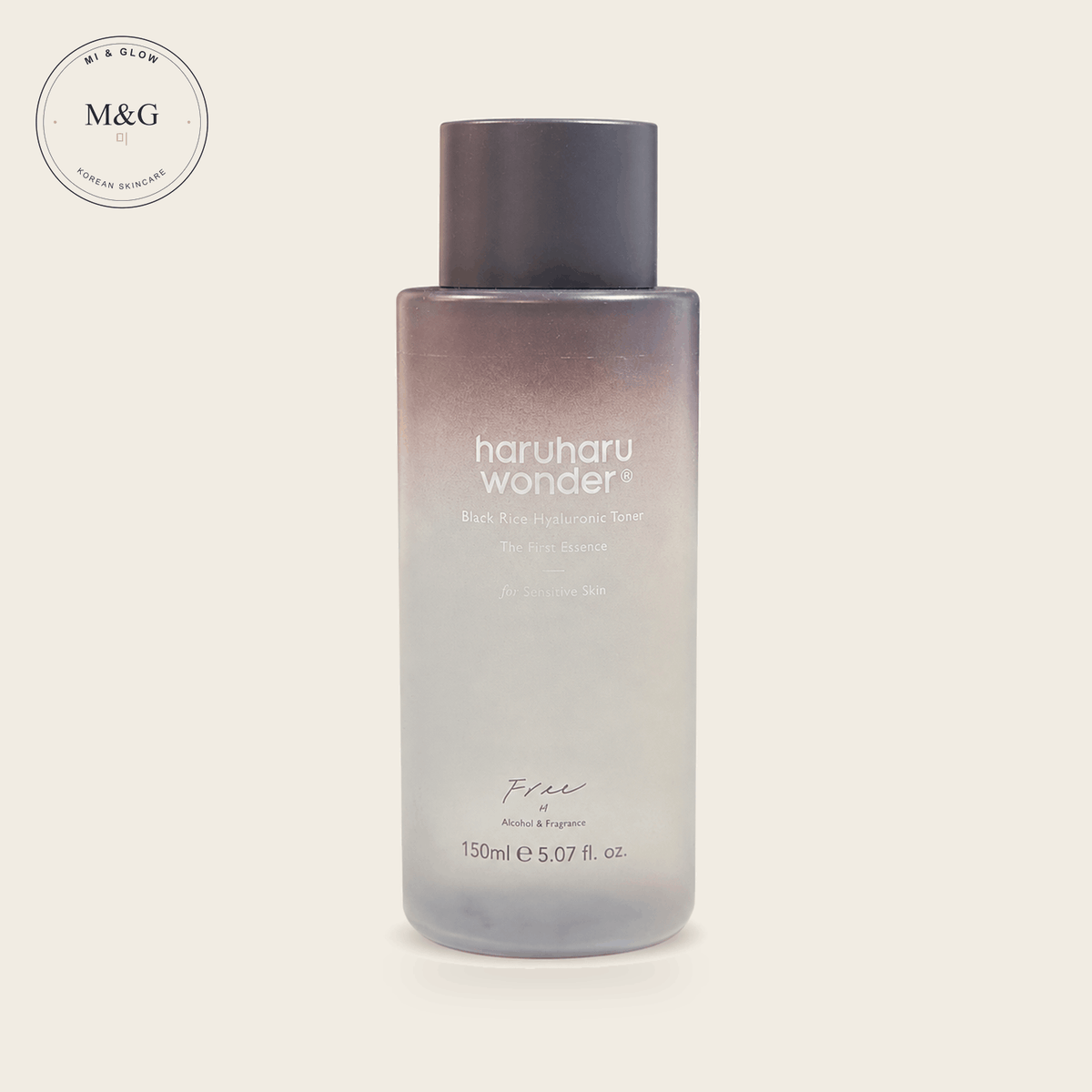 haruharu wonder Black Rice Hyaluronic Toner 150ml — unscented, alcohol-free Korean toner for sensitive skin