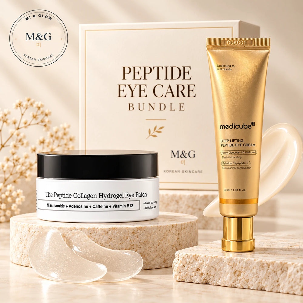 medicube + COSRX Tired & Puffy Eyes Kit with medicube Deep Lifting Peptide Eye Cream and COSRX Peptide Collagen Hydrogel Eye Patches