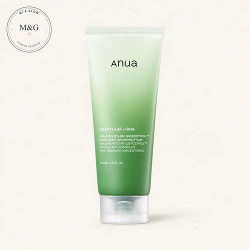 Anua Heartleaf Quercetinol Pore Deep Cleansing Foam 150ml — Korean BHA pore cleanser for oily, blemish-prone skin