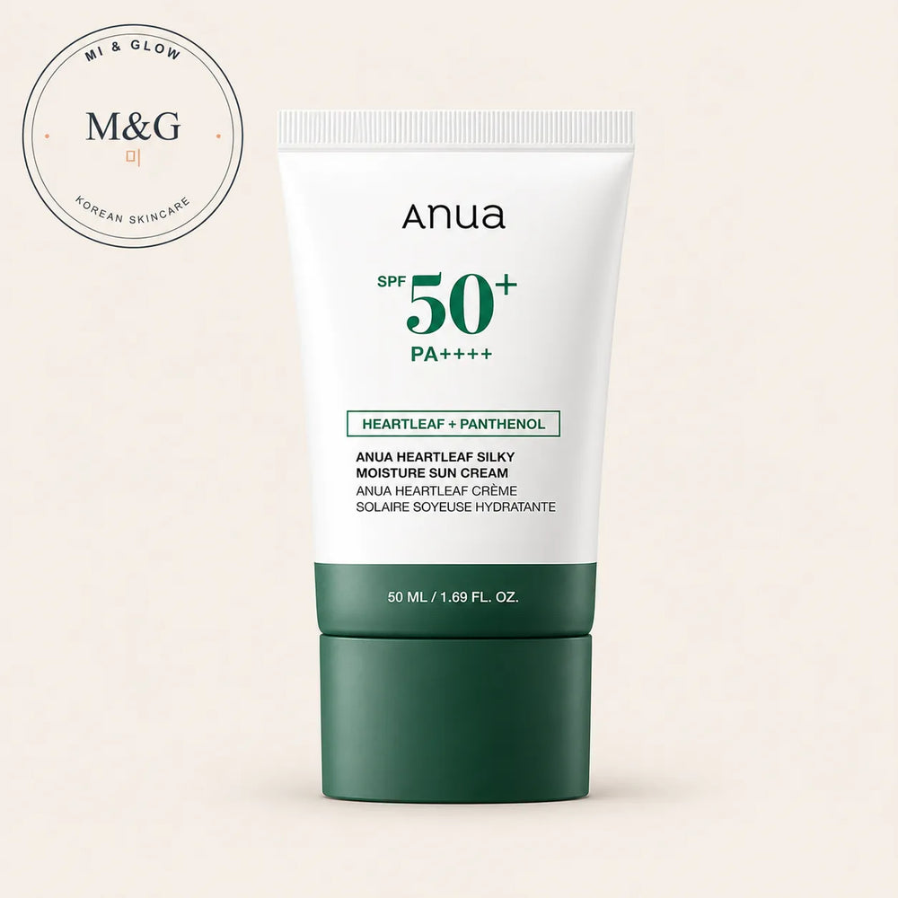 Anua Heartleaf Silky Moisture Sun Cream SPF50+ PA++++ 50ml — calming Korean sunscreen with heartleaf