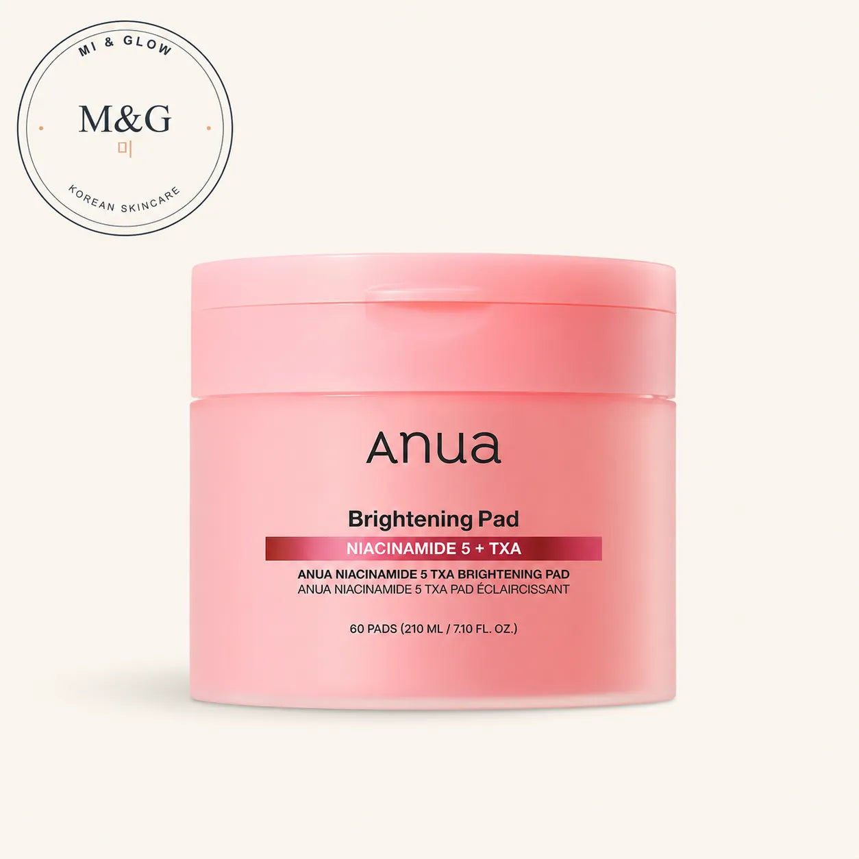 Anua Niacinamide 5 + TXA Brightening Pad 60 pads — Korean brightening toner pads with niacinamide