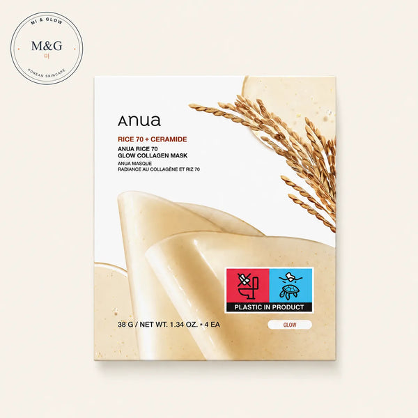 Anua Rice 70 Glow Collagen Mask 4 Sheets