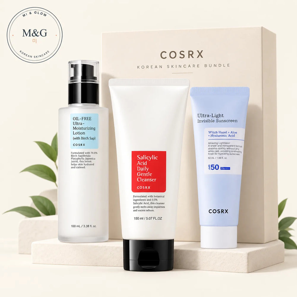 COSRX Oily Skin Kit — Salicylic Cleanser, Oil-Free Lotion & SPF50