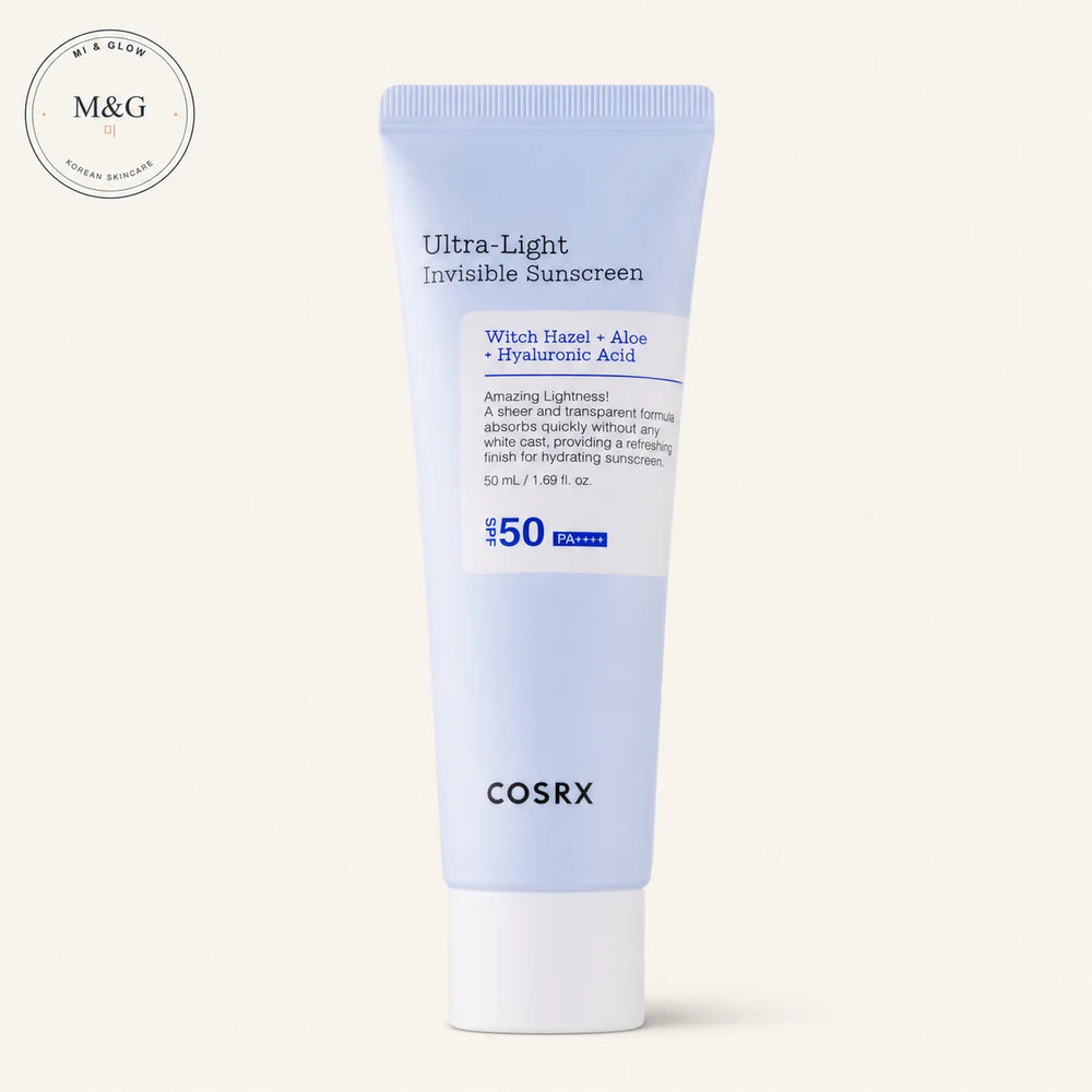 COSRX Ultra-Light Invisible Sunscreen SPF50 PA++++ 50ml — weightless Korean sunscreen with no white cast