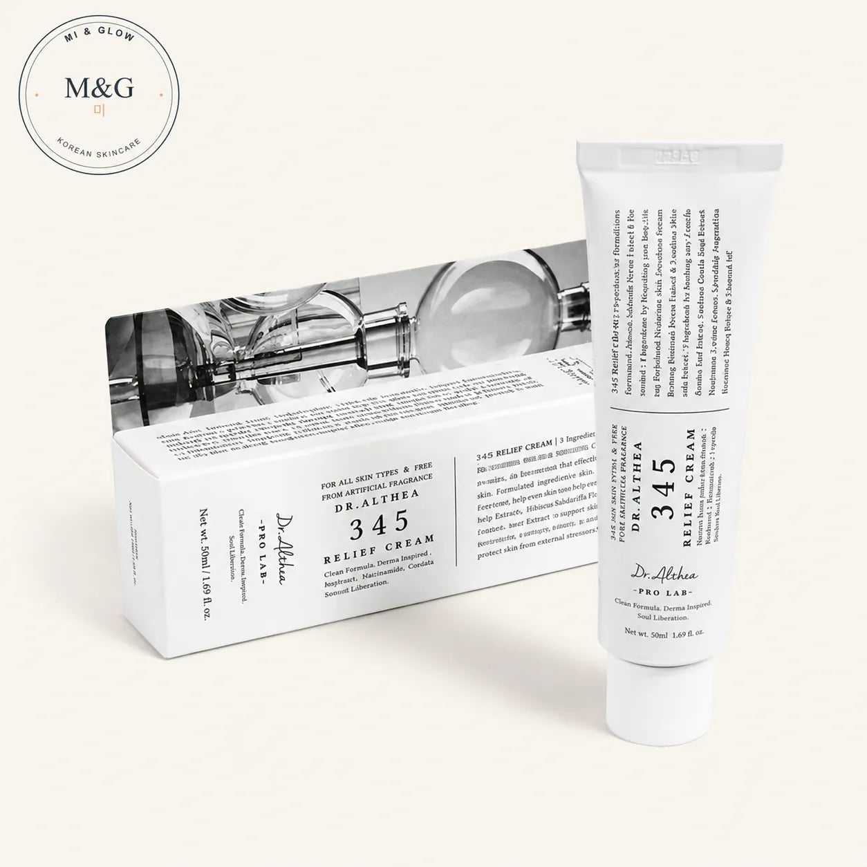 Dr. Althea 345 Relief Cream 50ml — fragrance-free Korean moisturiser for sensitive skin