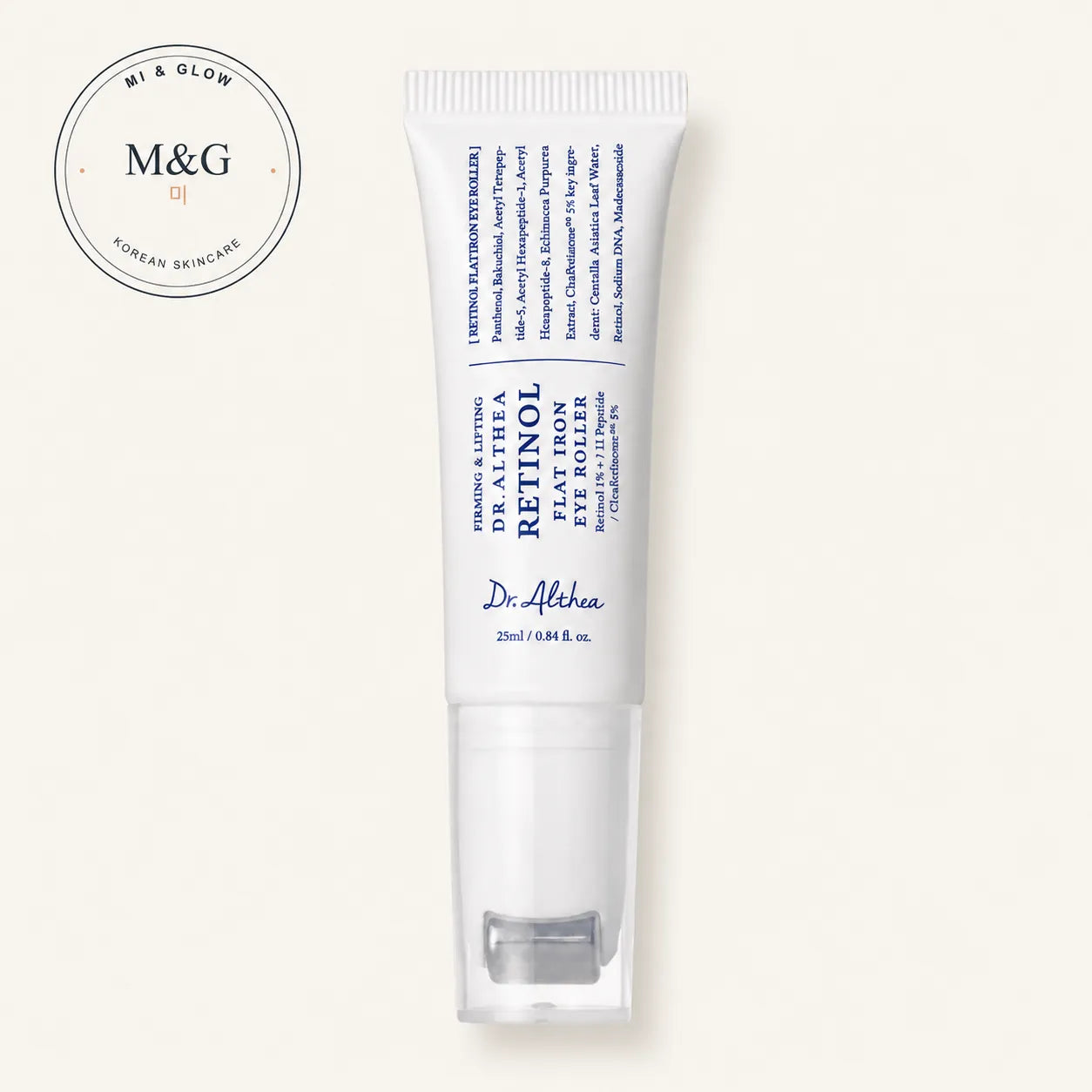 Dr. Althea Retinol Flat Iron Eye Roller 25ml — Korean firming eye treatment with retinol and peptides