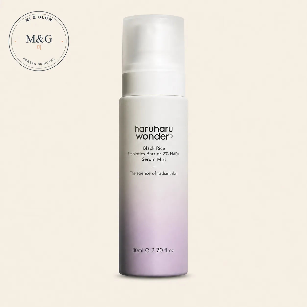 haruharu wonder Black Rice Probiotics Barrier 2% NAD+ Serum Mist 80ml — Korean barrier serum mist