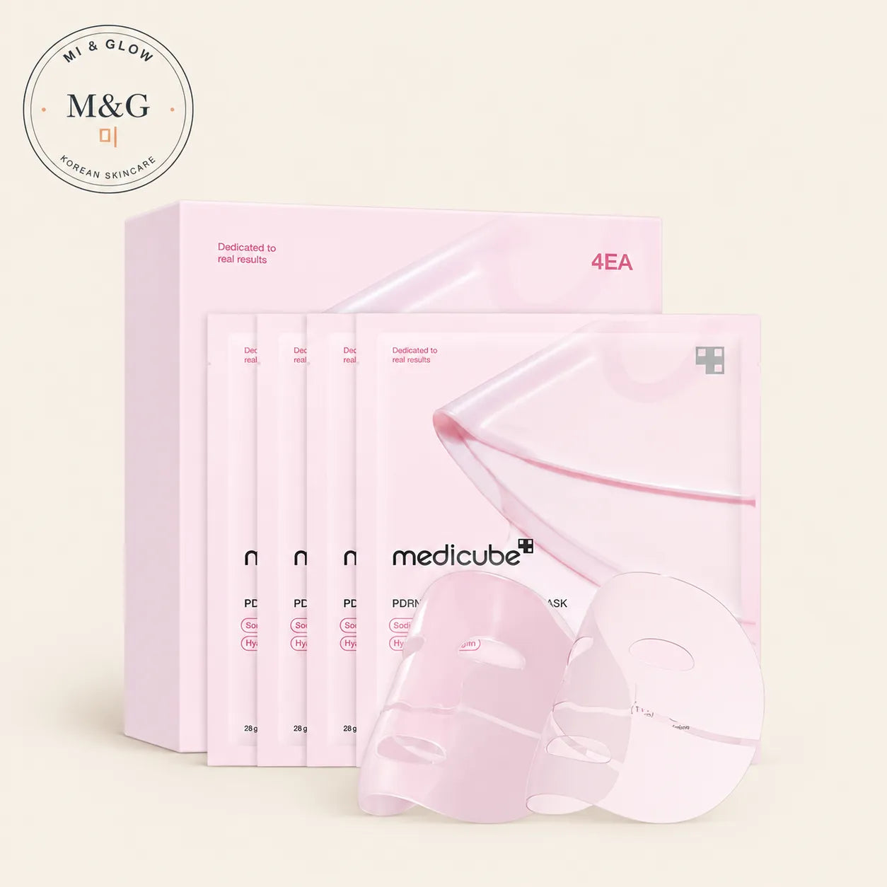 medicube PDRN Pink Collagen Jelly Gel Mask 4 sheets — firming Korean jelly gel mask with PDRN