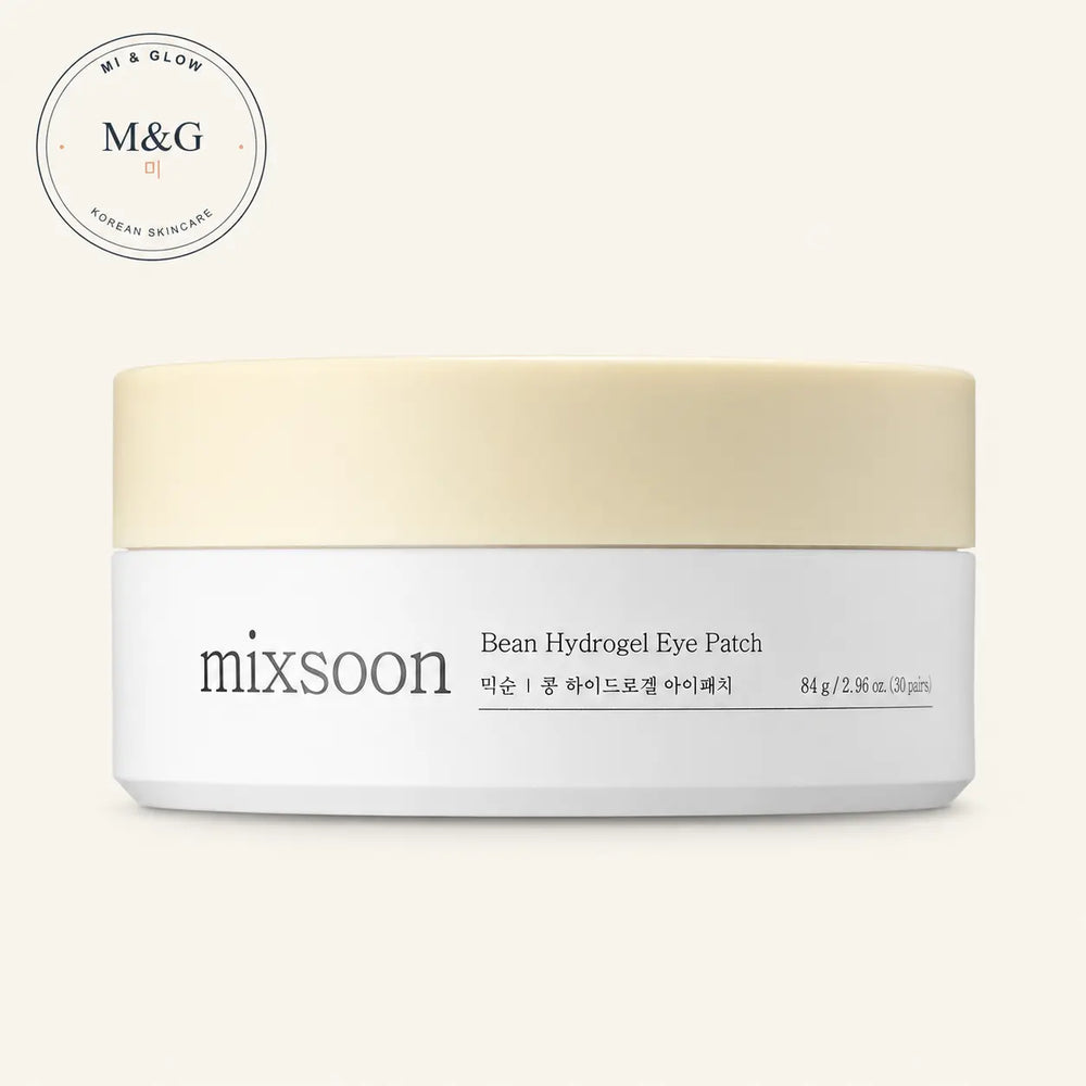mixsoon Bean Hydrogel Eye Patch 30 pairs — minimalist Korean under-eye patches with fermented bean